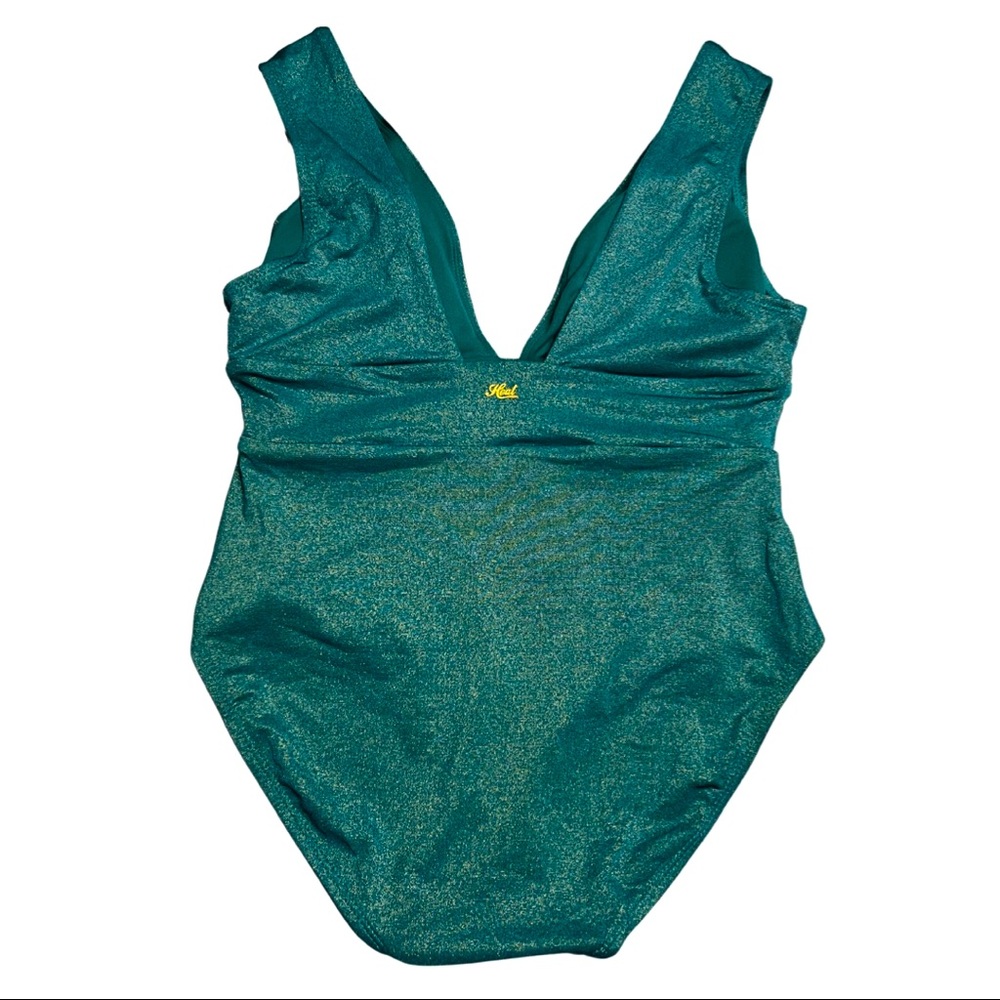 Heat Green Shimmer One Piece Swimsuit - Picture 3 of 5